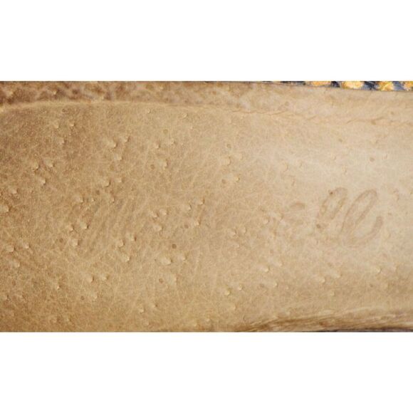 Madewell REMI BROWN PINK GENUINE LEATHER SNAKE EMBOSSED FLAT MULE SHOES SIZE 9 - Picture 7 of 13